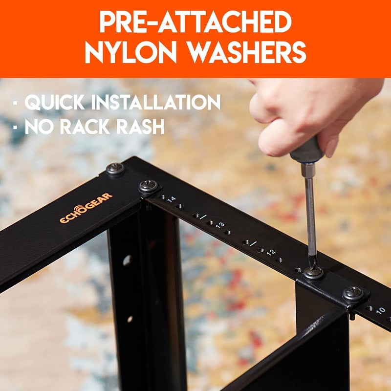 ECHOGEAR Server Rack Screws 50 Pack - 10/32 Steel Screws with Attached Nylon Washers & Pilot Point Heads - Made to Use with Network Racks, Enclosures, & Cabinets - Image 4